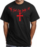 Only God Can Judge Me Cross Tattoo Black / Red